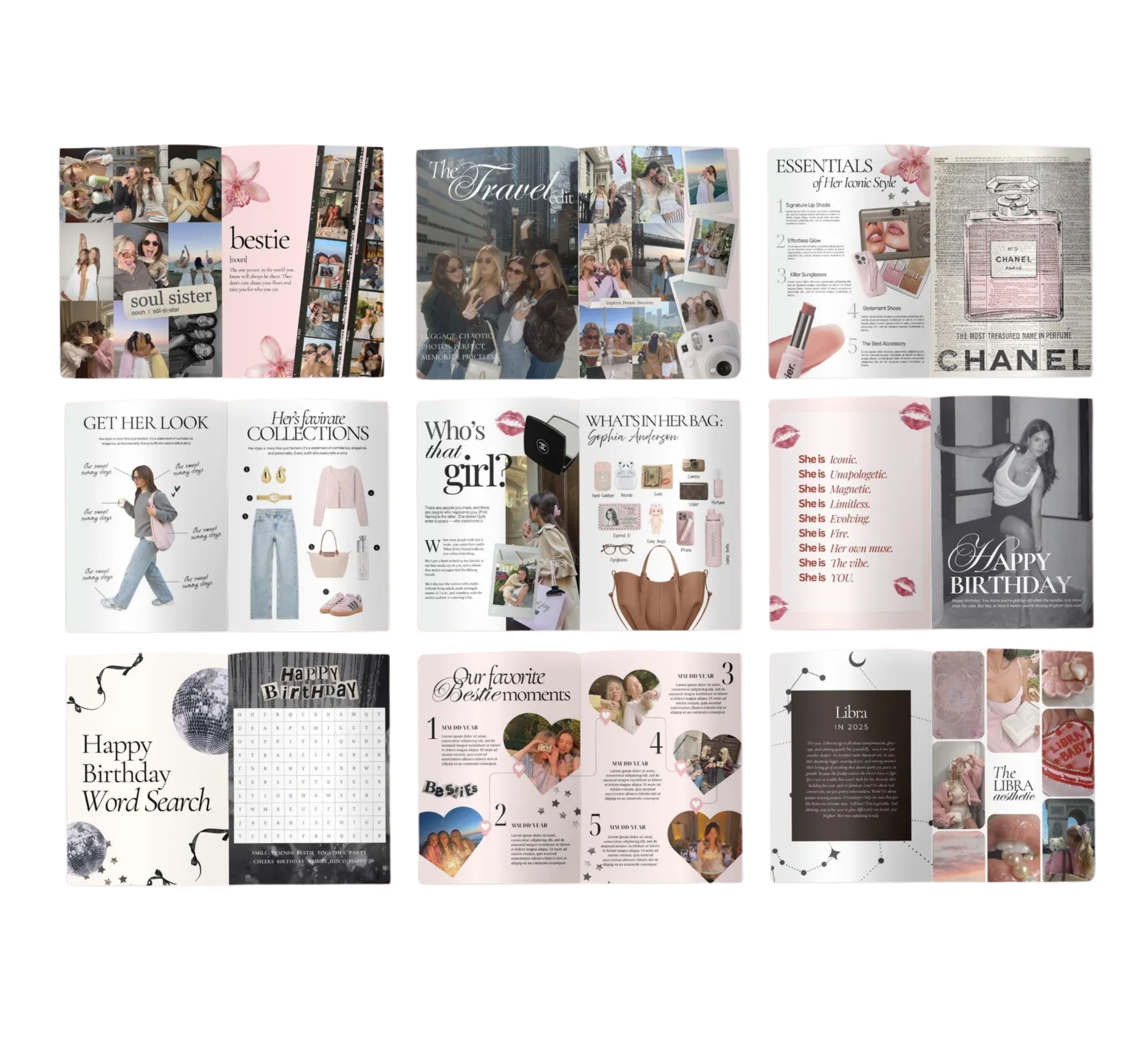 Birthday magazine template